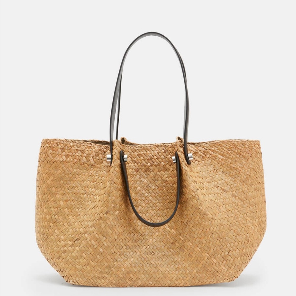 ALLSAINTS Allington Straw Tote Bag in Natural